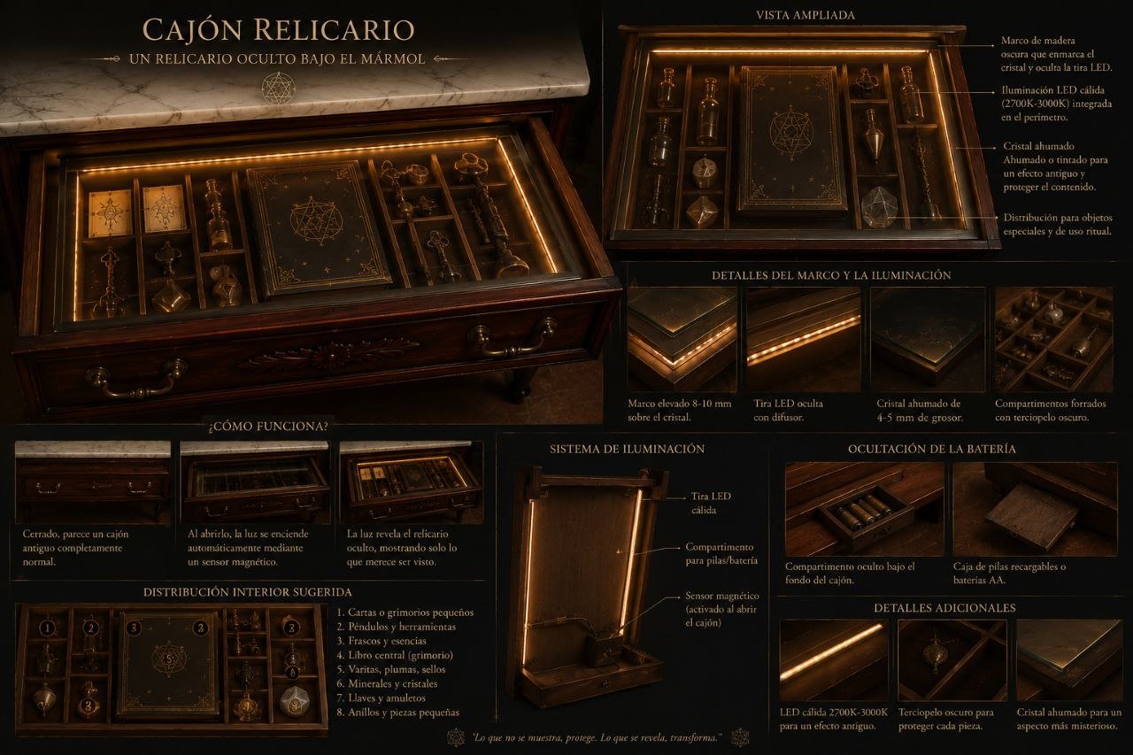 Visión conceptual del cajón relicario